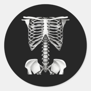 Adesivo Redondo Rib Cage Halloween Presentes Para Homens Mulheres