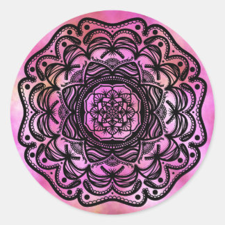 Adesivo Redondo Ribbon Mandala