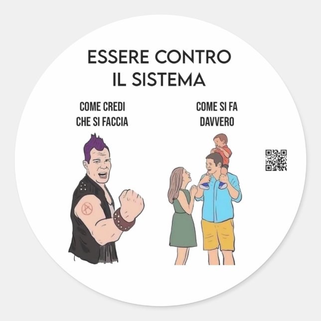 Adesivo Redondo ribellione (Frente)