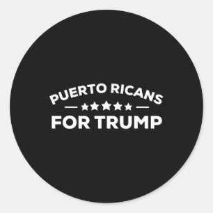 Adesivo Redondo Ricans For Trump 2020 Engraçada Gift Shirt Men Wom