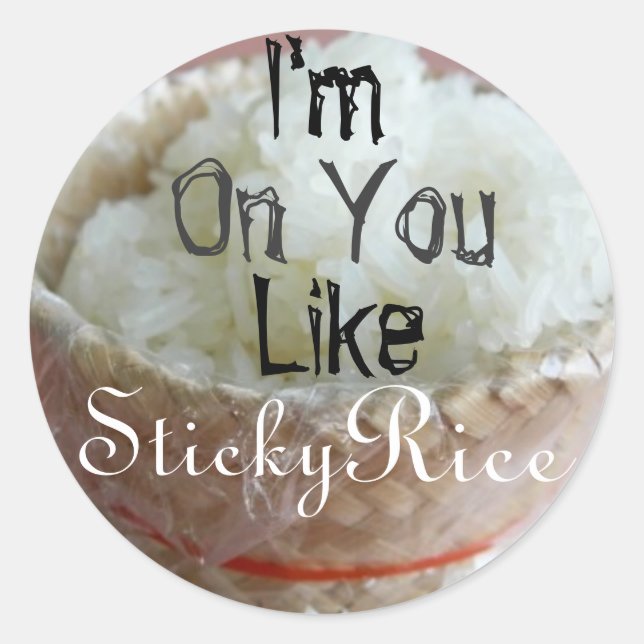 Adesivo Redondo Rice Sticker (Frente)