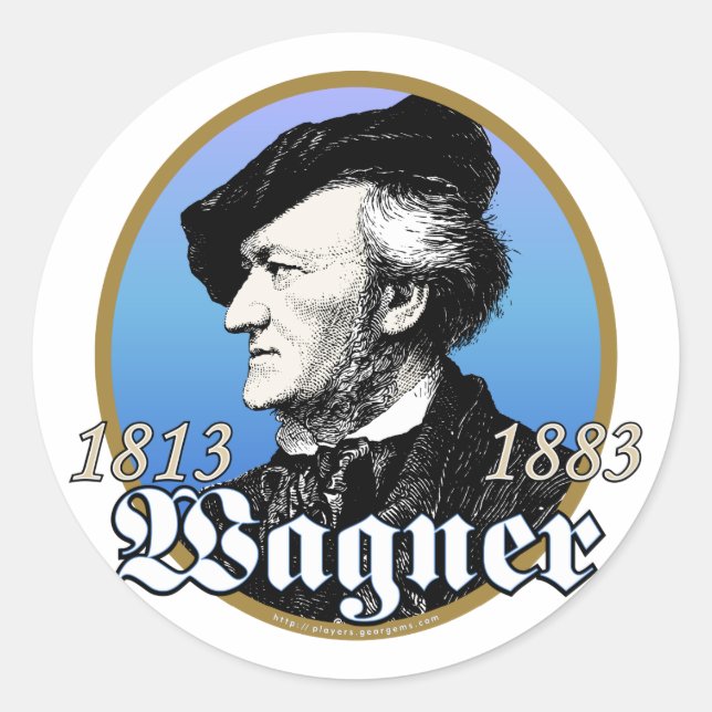 Adesivo Redondo Richard Wagner (Frente)