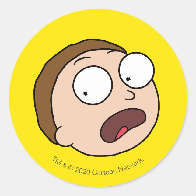 Adesivo Redondo RICK E MORTY™ | Morty's Moods (Frente)