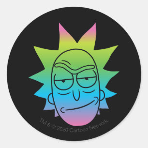 Adesivo Redondo RICK E MORTY™ Rick do arco-íris