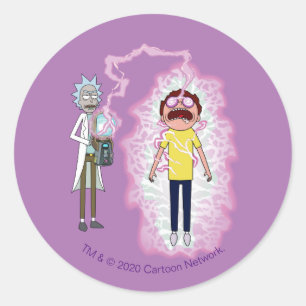 Adesivo Redondo RICK E MORTY™   Vive Com As Consequências
