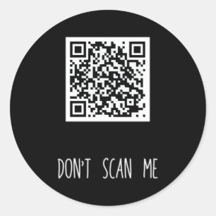 Adesivo Redondo Rick Roll Pequeno Piada de Código de Verificação Q