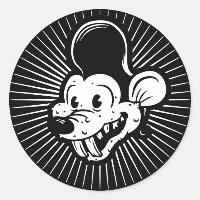 Adesivo Redondo Ricky Rodent (Frente)