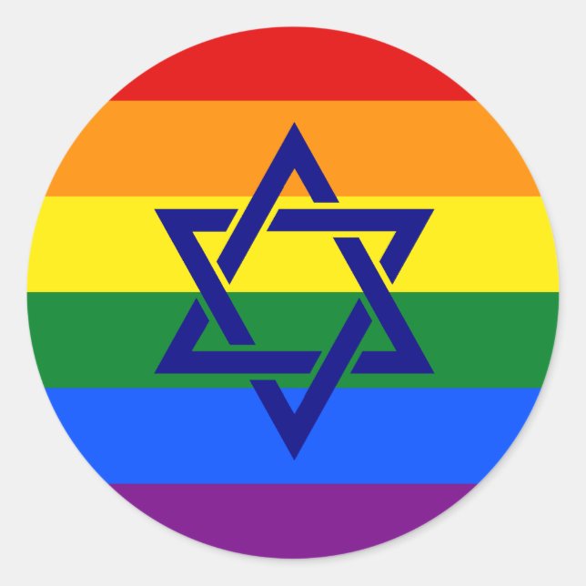 Adesivo Redondo Rico Jewish Pride Sticker (Frente)