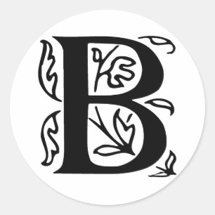 Adesivo Redondo Rico - Letra B