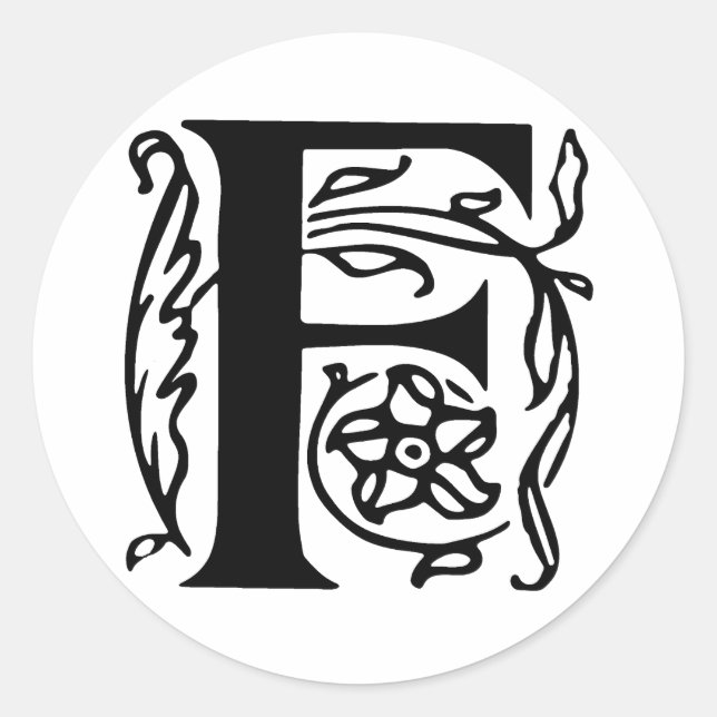 Adesivo Redondo Rico - Letra F (Frente)