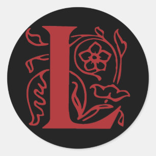 Adesivo Redondo Rico - Letra L