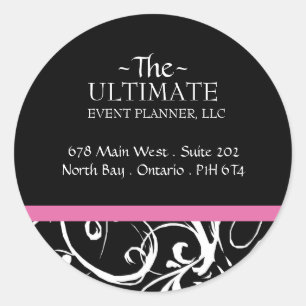 Adesivo Redondo Rico preto e branco - CO