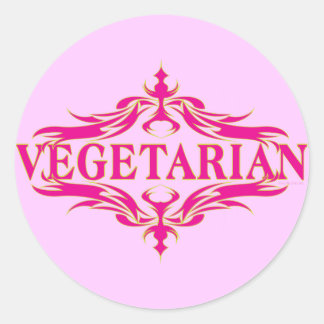 Adesivo Redondo Rico rosa - Vegetariana