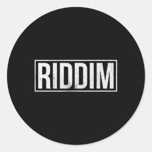 Adesivo Redondo Riddim Dubstep Edm Headbanger Bass Rave Festival