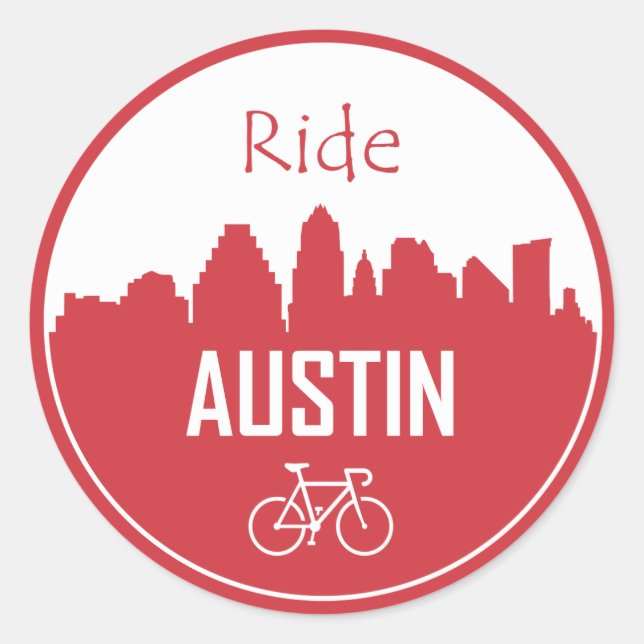 Adesivo Redondo Ride Austin (Frente)