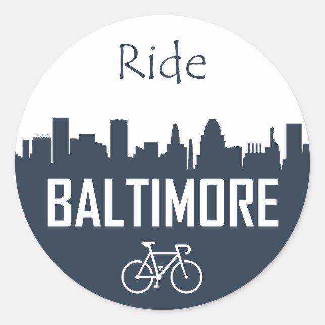 Adesivo Redondo Ride Baltimore (Frente)