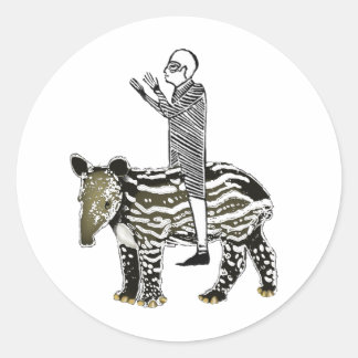 Adesivo Redondo Ride em' tapir