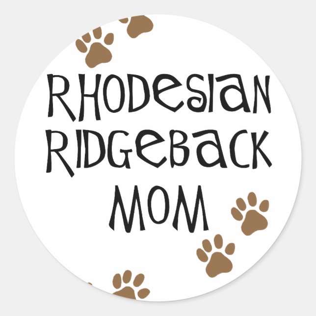 Adesivo Redondo Ridgeback mãe de rodeios (Frente)