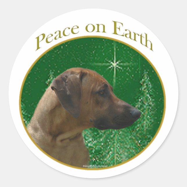 Adesivo Redondo Ridgeback Peace (Frente)