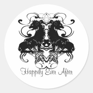 Adesivo Redondo Rielaboração de Leões Vintage com Sujeiras