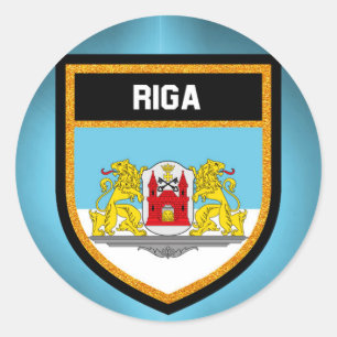 Adesivo Redondo Riga Flag