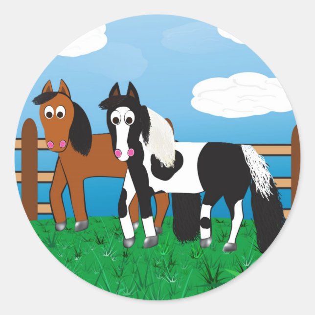 Adesivo Redondo Riki e J.R. Sticker (Frente)