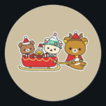 Adesivo Redondo Rilakkuma christmas<br><div class="desc">Rilakkuma christmas</div>