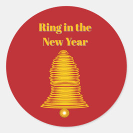 Adesivo Redondo Ring in the New Year Envelope Seals