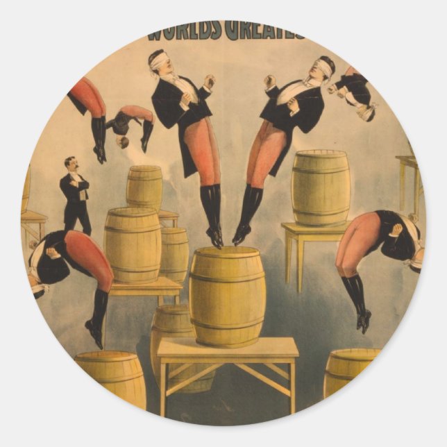 Adesivo Redondo Ringling Bros. Rios Raschetta. (Frente)