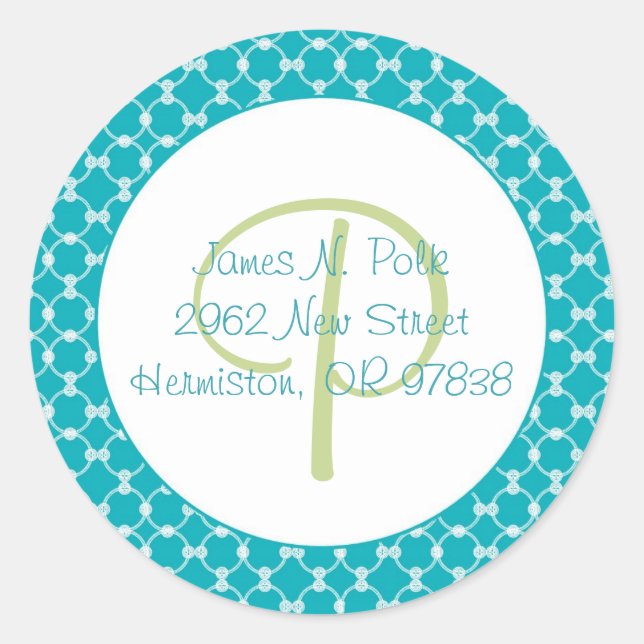 Adesivo Redondo Rings Rótulo de Endereço de Devolução Interligado (Frente)