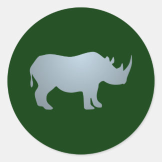 Adesivo Redondo Rinoceronte rhino rhinoceros