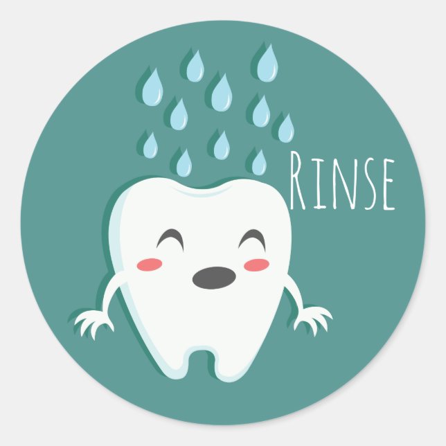 Adesivo Redondo Rinse Dentist (folha de 20) (Frente)