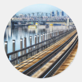 Adesivo Redondo rio das construções bronx Nova Iorque