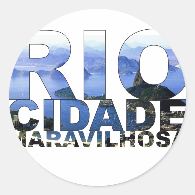 Adesivo Redondo Rio de Janeiro (Frente)