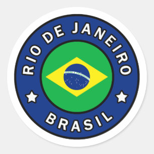 Adesivo Redondo Rio de Janeiro Brasil