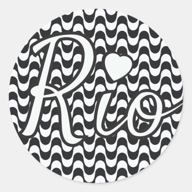 Adesivo Redondo Rio de Janeiro Brazil (Frente)