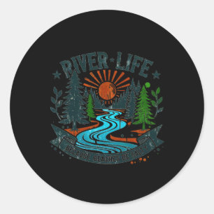 Adesivo Redondo Rio De Vida Porque As Praias São Retro De Rio Salg