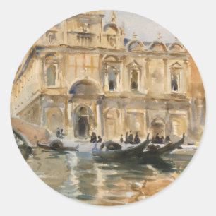 Adesivo Redondo Rio dei Mendicanti, Veneza de John Singer Sargent