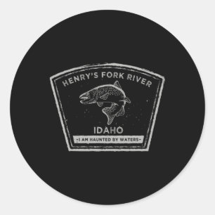 Adesivo Redondo Rio Henry's Fork Idaho Pesca com Mosca