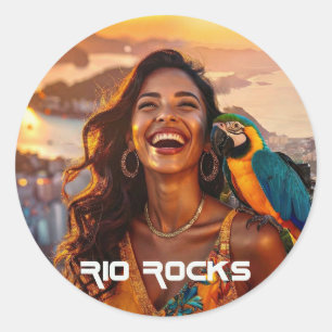 ADESIVO REDONDO RIO ROCKS - RIO DE JANEIRO - BRASIL