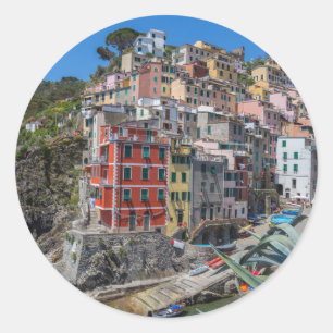 Adesivo Redondo Riomaggiore Cinque Terre Liguria Itália