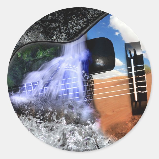 Adesivo Redondo Rios no Deserto (Frente)