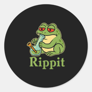 Adesivo Redondo Rippit Sapo Fumante Stoner