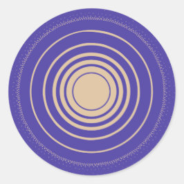 Adesivo Redondo Ripple, Anéis, Círculos Concentrados, Dourado, Rox