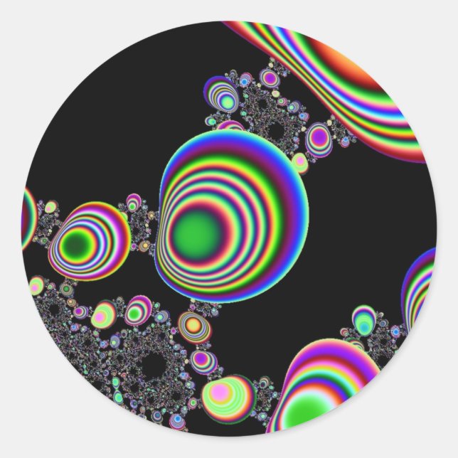 Adesivo Redondo Ripple Psicodélico (Frente)