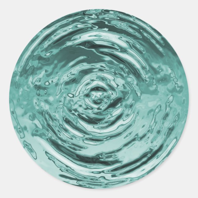 Adesivo Redondo Ripple Teal (Frente)