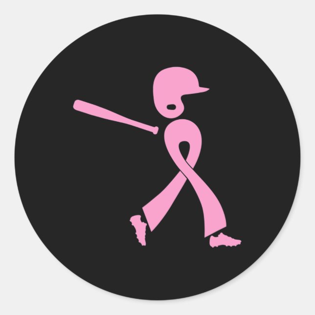 Adesivo Redondo Riscar o Cancer da mama Sensibilização Brisas Rosa (Frente)