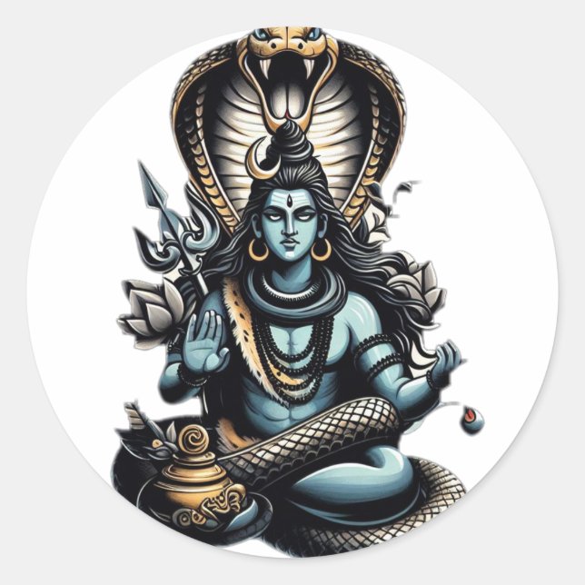 Adesivo Redondo Rise of the Serpent Lord" (Frente)