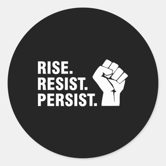 Adesivo Redondo Rise Resist Persistir (Frente)