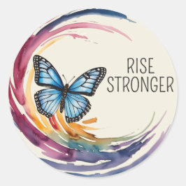 Adesivo Redondo Rise Stronger Themed